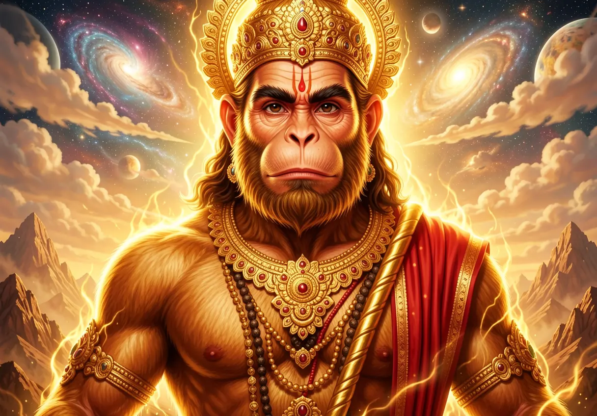 Painting of young Hanuman reaching for the sun